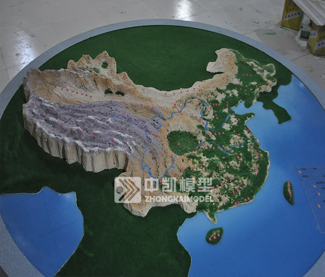 中國地形沙盤